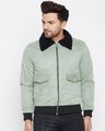 Shop Men's Green Slim Fit  Jacket-Front