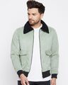 Shop Men's Green Slim Fit  Jacket-Full