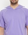 Shop Plum Oversized Hooded Tshirt-Full