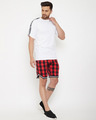 Shop Red Checkered Flannel Basketball Shorts