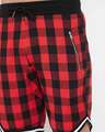 Shop Red Checkered Flannel Basketball Shorts