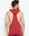 Shop Red Hooded Stringer Vest-Full