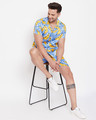 Shop Tropical Banana Printed Cuban Shirt And Shorts Combo Set-Full