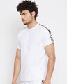 Shop White Contrast Taped Tee-Design