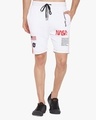 Shop White Nasa Base Layer Shorts-Front