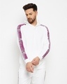 Shop Men's White Oversized Paisely Taped Sweatshirt-Full