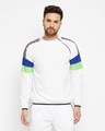 Shop Men's White Reflective Turtle Neck Sweatshirt-Front