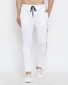 Shop White Scuba Venetian Sweatpants-Front