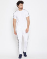 Shop White Taped Combo Summer Suit-Front