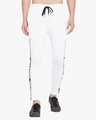 Shop White Taped Sweatpants-Front