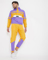 Shop Yellow And Plum Wind Breaker Tracksuit