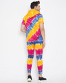 Shop Yellow Tie And Dye T-Shirt And Trackpants Combo Suit-Design