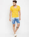 Shop Men's Yellow Solid Slim Fit  T-shirt