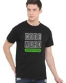 Shop Men's Black Code Word Accepted Typographic T-shirt-Front