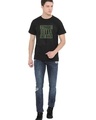 Shop Men's Black Straight Outta Last Typographic T Shirt-Full