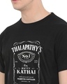 Shop Men's Black Thalapathy's No. 1 Fan Graphic Printed T Shirt-Full