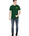 Shop Men's Green FF Yellow Logo Green Typographic T-shirt-Full