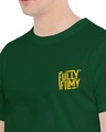 Shop Men's Green FF Yellow Logo Green Typographic T-shirt