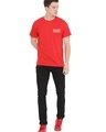 Shop Men's Red Don Minimal Logo Typographic T-shirt-Full