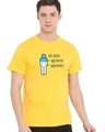 Shop Men's Yellow 40-60 Memes Graphic Printed T-shirt-Front