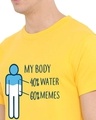 Shop Men's Yellow 40-60 Memes Graphic Printed T-shirt-Full