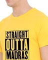 Shop Men's Yellow Straight Outta Madras Typographic T Shirt