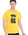 Shop Men's Yellow You Got Typographic T Shirt-Front