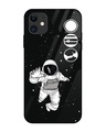 Shop Fun Astronaut Premium Glass Cover for Apple iPhone 12-Front