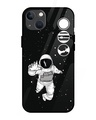 Shop Fun Astronaut Premium Glass Cover for Apple iPhone 13-Front