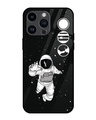 Shop Fun Astronaut Premium Glass Cover for Apple iPhone 14 Pro Max-Front