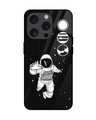 Shop Fun Astronaut Premium Glass Cover for Apple iPhone 15 Pro-Front