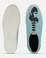 Shop Unisex Blue Beard Is Coming Print Sneakers