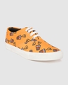 Shop Unisex Yellow Kadak Chai New Skool Print Sneakers