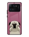 Shop Funny Pug Face Printed Premium Glass Cover For Mi 11 Ultra (Impact Resistant, Matte Finish)-Front