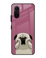 Shop Funny Pug Face Printed Premium Glass Cover For Mi 11X Pro (Impact Resistant, Matte Finish)-Front