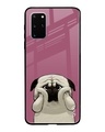 Shop Funny Pug Face Printed Premium Glass Cover For Samsung Galaxy S20 Plus(Impact Resistant-Front