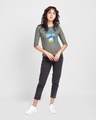 Shop Furious Donald Round Neck 3/4 Sleeve T-Shirt Meteor Grey (DL)-Design