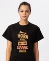 Shop Gaane Baja Boyfriend T-Shirt-Front