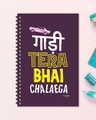 Shop Gadi Tera Bhai Chalaega Designer Notebook (Soft Cover, A5 Size, 160 Pages, Ruled Pages)-Front