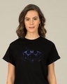 Shop Galaxy Batman Boyfriend T-Shirt (BML)-Front
