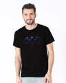 Shop Galaxy Batman Half Sleeve T-Shirt (BML)-Front