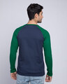 Shop Galaxy Blue-Dark Forest Green Full Sleeve Raglan T-Shirt-Design