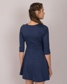 Shop Galaxy Blue Flared Dress-Full