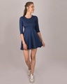 Shop Galaxy Blue Flared Dress
