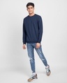 Shop Galaxy Blue Fleece Light Sweatshirt-Full