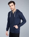 Shop Galaxy Blue Fleece Zipper Hoodies-Design