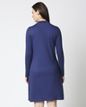 Shop Galaxy Blue High Neck Pocket Dress-Full