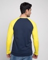 Shop Galaxy Blue-Pineapple Yellow Full Sleeve Raglan T-Shirt-Design
