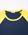 Shop Galaxy Blue-Pineapple Yellow Full Sleeve Raglan T-Shirt