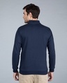 Shop Galaxy Blue Plain Zipper Bomber Jacket-Full